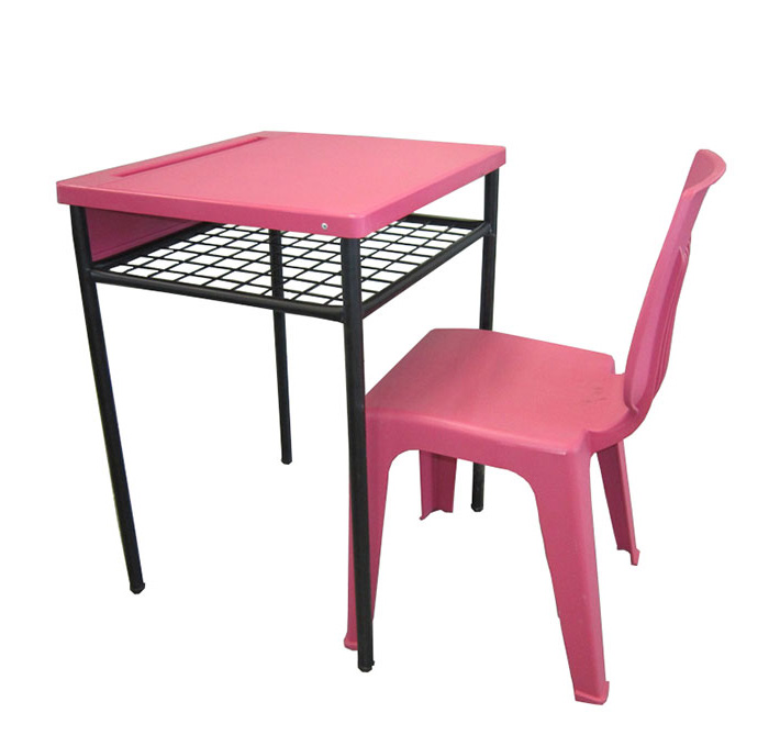 Plastic Student Table Chair Sliff Pink Paaopaa